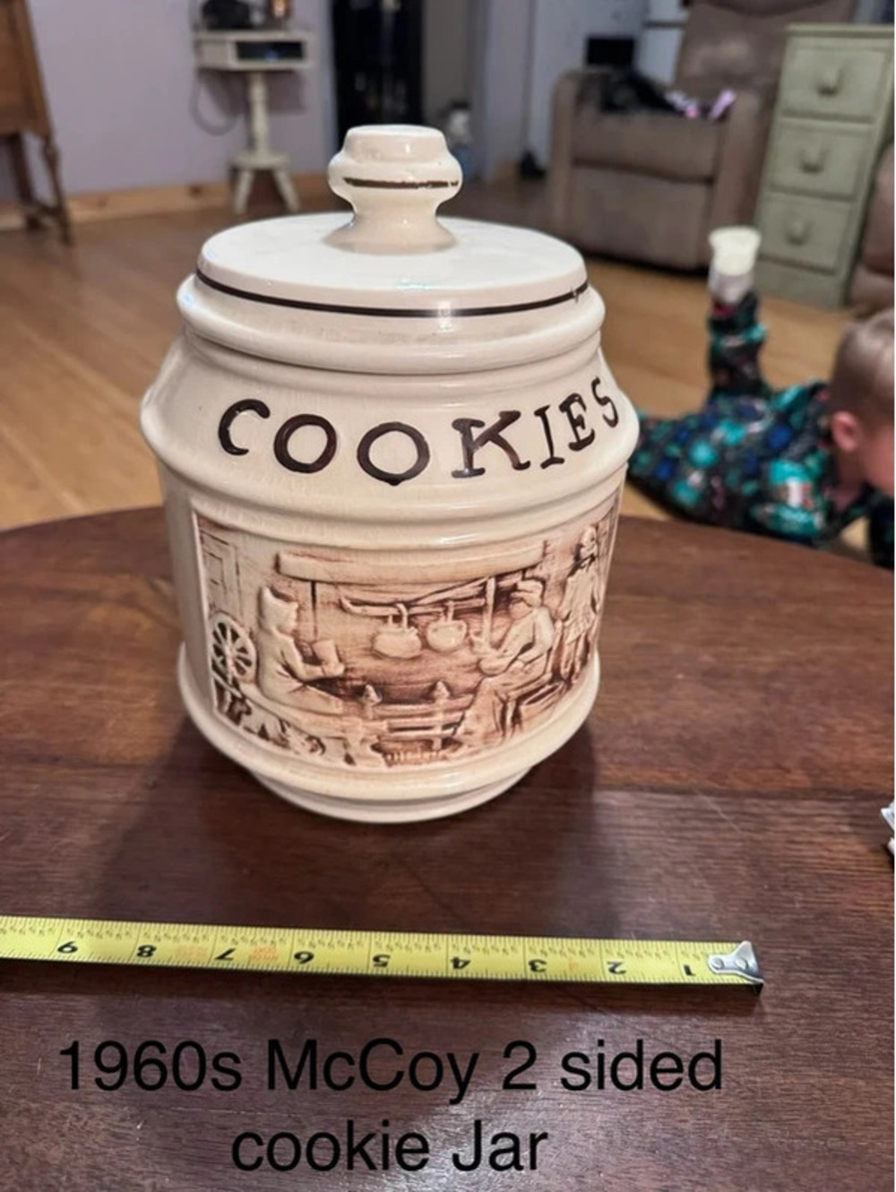 1960s McCoy two sided cookie jar "frontier Family"